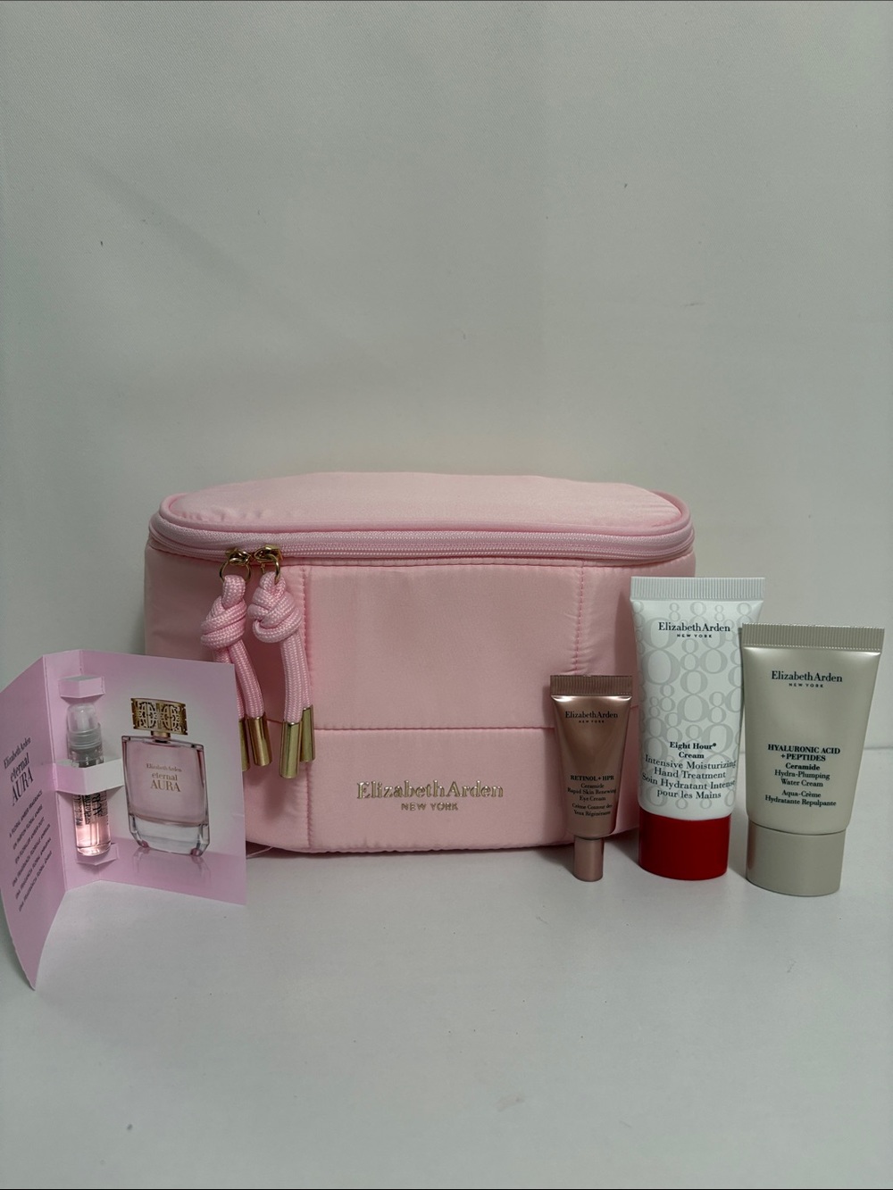 Elizabeth Arden Pink Travel Cosmetic Pouch with Skincare Minis